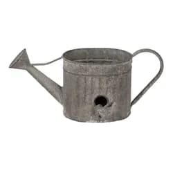Dekorační plechová konev ve tvaru budky s ptáčkem - 39*18*16 cm Clayre & Eef