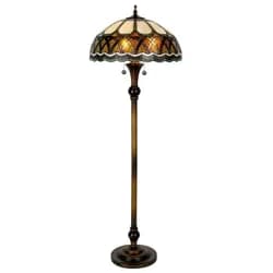Stojací lampa Tiffany - Ø 56*165 cm 3x E27 / Max 60W Clayre & Eef