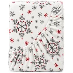 4Home Prostěradlo mikroflanel Snowflakes, 90 x 200 cm