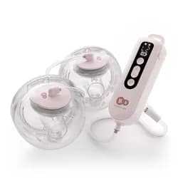 KINDERKRAFT Odsávačka mateřského mléka Double Hands-free Gentle Flow - Pink