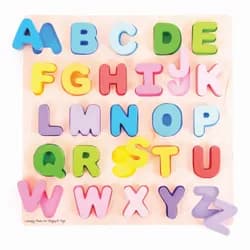 Bigjigs Toys Dřevěná abeceda - velká písmena