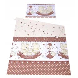 BBL Povlečení do postýlky 120 x 90 cm - medvídci sweet hnědá