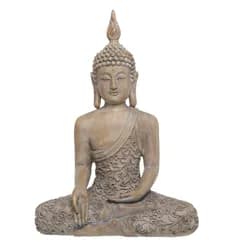 Béžová antik dekorace sedící Buddha - 30*16*41 cm Chic Antique