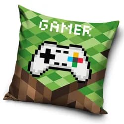 Carbotex dětský polštářek GAMER ONLINE, zelený 40x40cm