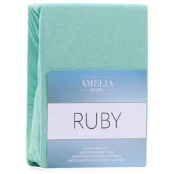 Froté prostěradlo s gumou AmeliaHome Ruby mátové, velikost 160-180x200+30