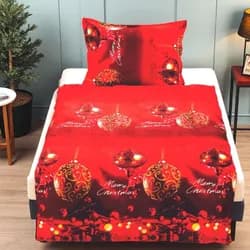 Jemné mikroplyš povlečení Homa LEVINA RED CHRISTMAS 140x200 cm Jemné mikroplyš povlečení Homa LEVINA RED CHRISTMAS 140x200 cm - 140x200 cm - 1x polštář 1x přikrývka - zip