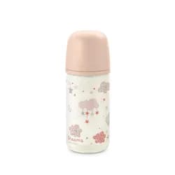 Suavinex Láhev sklo DREAMS 240ml fyziologická SX PRO +3 MF - růžová