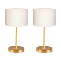 Opviq Sada 2 ks stolních lamp Tablo krémová/zlatá
