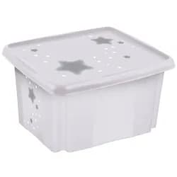 KEEEPER Úložný box s víkem malý "Stars" - Bílá