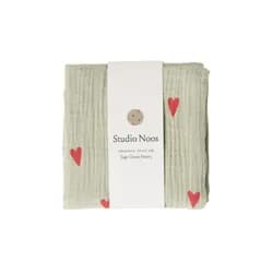 Studio Noos SWADDLE ZAVINOVAČKA Print Medium Green Hearts