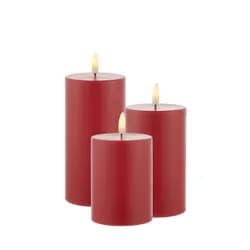 Sirius LED svíčka Sille Exclusive Scarlet (sada 3 ks)