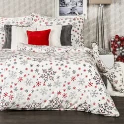 4Home Povlečení mikroflanel Snowflakes, 140 x 220 cm, 70 x 90 cm