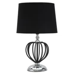 Mauro Ferretti Stolní lampa Darky Silver 44,5 cm černo-stříbrná