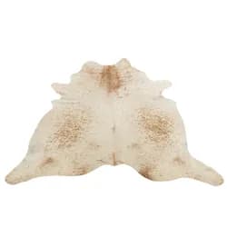 Bílo-hnědý koberec z hovězí kůže Cowhide salt pepper - 200*0,5*240cm/3-4m² J-Line by Jolipa