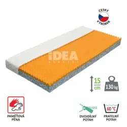 Idea Matrace s potahem IDEA VISCO 90x200x15 M24