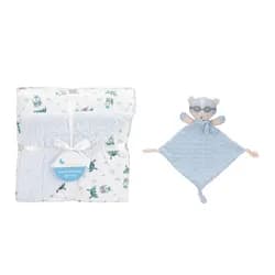 Interbaby Deka BERÁNEK & PADÁK + přítulka - modrá