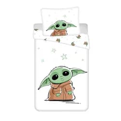 Jerry Fabrics Bavlněné povlečení 140x200 + 70x90 cm - Star Wars "Baby Yoda"