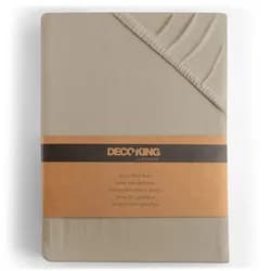Restilo Bavlněné jersey prostěradlo s gumou DecoKing Amber cappuccino, velikost 200-220x200+30
