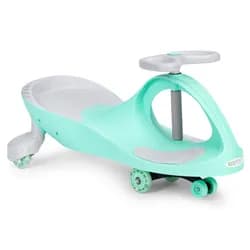 Dětské odrážedlo PLAY ECOTOYS s LED koly zelené/bílé