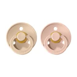 BIBS Colour dudlíky z přírodního kaučuku 2ks vel.2 - Vanilla / Blush