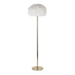 Mauro Ferretti Stojací lampa Feathers 170 cm bílá/zlatá