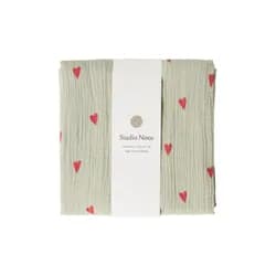 Studio Noos SWADDLE ZAVINOVAČKA Print Large Green Hearts