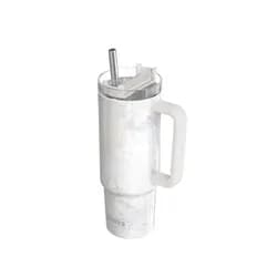 Quokka Nerezový termohrnek s brčkem Vibe Marble 880 ml