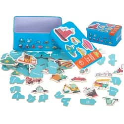 IK Puzzle vozidla v plechové krabičce
