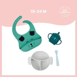 Babymoov Silikonová jídelní sada LEARN´ISY KIT - Dog