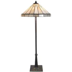 Stojací lampa Tiffany - Ø 31*78 cm 1x E27 / Max 60W Clayre & Eef