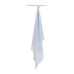 Interbaby mušelínová osuška 120 x 120 cm -  bílo-modrá