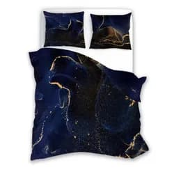 Faro Bavlněné saténové povlečení NOBILE 015 220x200 cm + 2x 70x80 cm tmavě modré