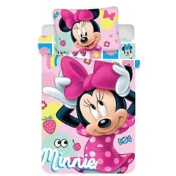 Jerry Fabrics Dětské povlečení do postýlky MINNIE SWEET BABY, růžová, bavlna hladká, 100x135cm + 40x60cm