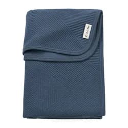 Meyco Žakárová flanel deka Pure - Indigo
