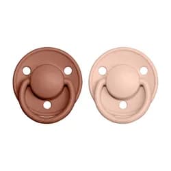 BIBS De Lux dudlíky z přírodního kaučuku 2ks vel.2 - Woodchuck / Blush