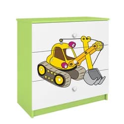 Kocot kids Komoda Babydreams 80 cm bagr zelená