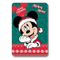Faro Dětská fleecová deka Polar Christmas Mickey Mouse 100x140 cm zelená