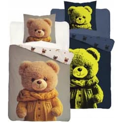 TOP Svítící bavlněné povlečení 140x200+70x80 Méďa ve svetru