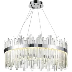 TooLight Závěsný LED křišťálový lustr APP1516-CP60 stříbrný