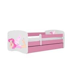 Kocot kids Dětská postel Babydreams víla s křídly růžová, varianta 80x180, se šuplíky, s matrací