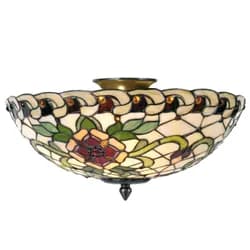 Lampová noha se zdobením Tiffany - Ø 17*52 cm 2x E27 / Max 60W Clayre & Eef