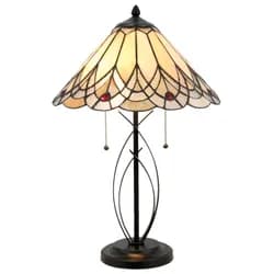 Stolní lampa Tiffany Peaceful - 40*60 cm 2x E27/60W Clayre & Eef