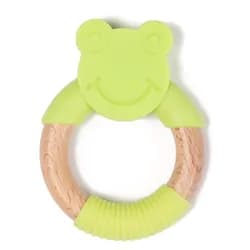 Bo Jungle kousátko B-TEETHER ANIMAL WOOD - Green Frog