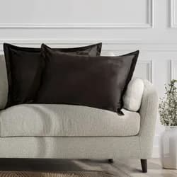 Povlaky na polštáře AmeliaHome Velvet Side Si tmavě hnědé, velikost 50x70