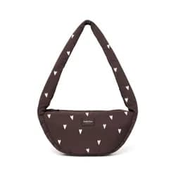Studio Noos Puffy Mini Cross Body Bag Brown Hearts