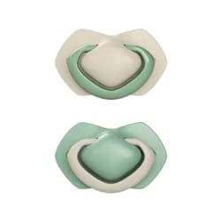 Canpol babies Set symetrických silikonových dudlíků Light touch 0-6m PURE COLOR zelený