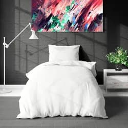 Hotelové bavlněné povlečení Homa KLASIK bíle 140x200 cm Bavlněné povlečení Homa KLASIK bíle 140x200 cm - 140x200 cm - 1x polštář 1x přikrývka - holelový překlad F - Bílá