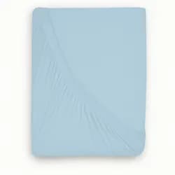 Kvalitex Luxusní bavlněné JERSEY prostěradlo s lycrou 220x200 cm - světle modrá