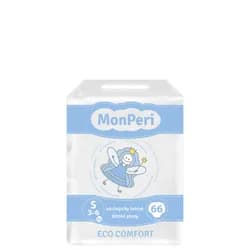 MonPeri Eco Comfort S 3–6kg - 66ks EKO Jednorázové dětské plenky (velikost 2)