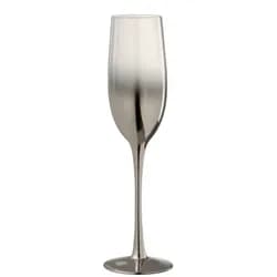 Sklenička na šampaňské Silver Glass - Ø 7*25 cm J-Line by Jolipa